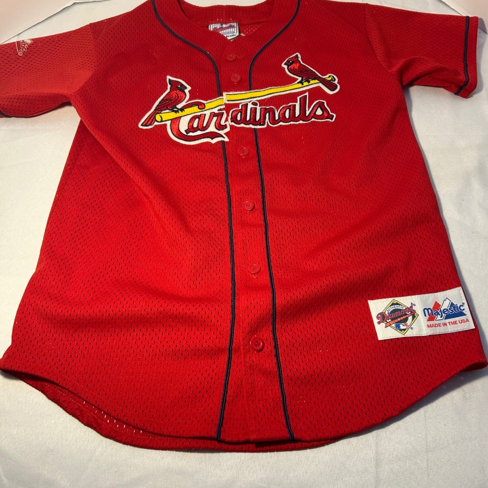 Majestic St Louis Cardinals Mark McGwire 25 Baseball Jersey Size Youth L Vintage